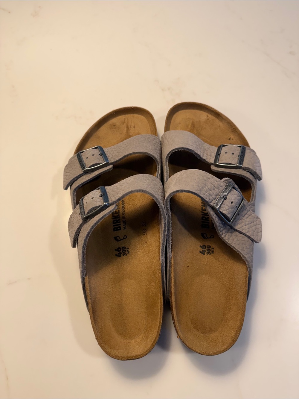Birkenstock Arizona Soft Footbed Men’s EU 46 US 13 Taupe Leather Regular Fit